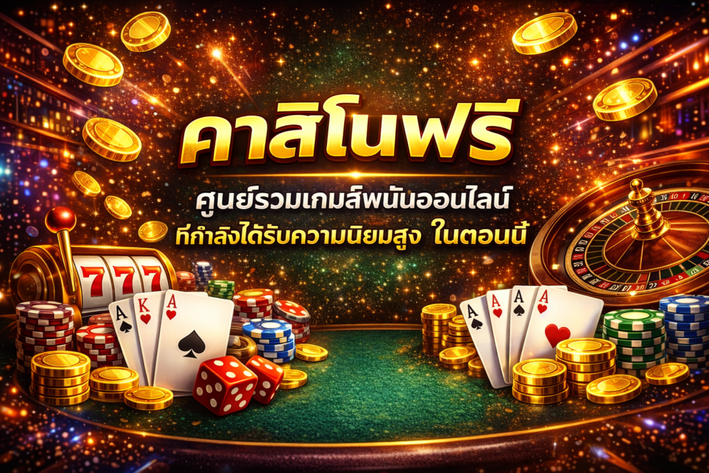 คาสิโนฟรี ศูนย์รวมเกมส์พนันออนไลน์ที่กำลังได้รับความนิยมสูงในตอนนี้